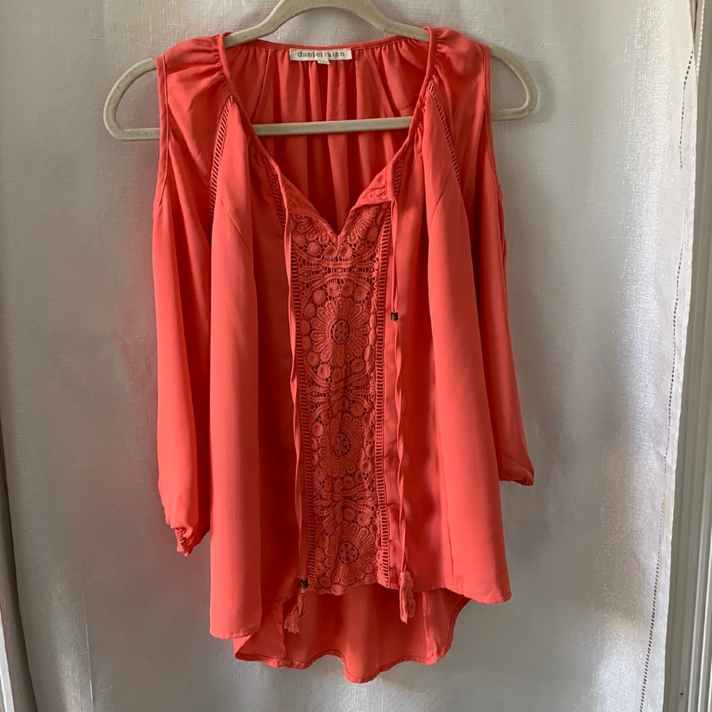 Orange loose blouse
